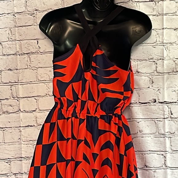 Silence + Noise criss-cross back dress. Faux button up front. Size SM. - Picture 4 of 5